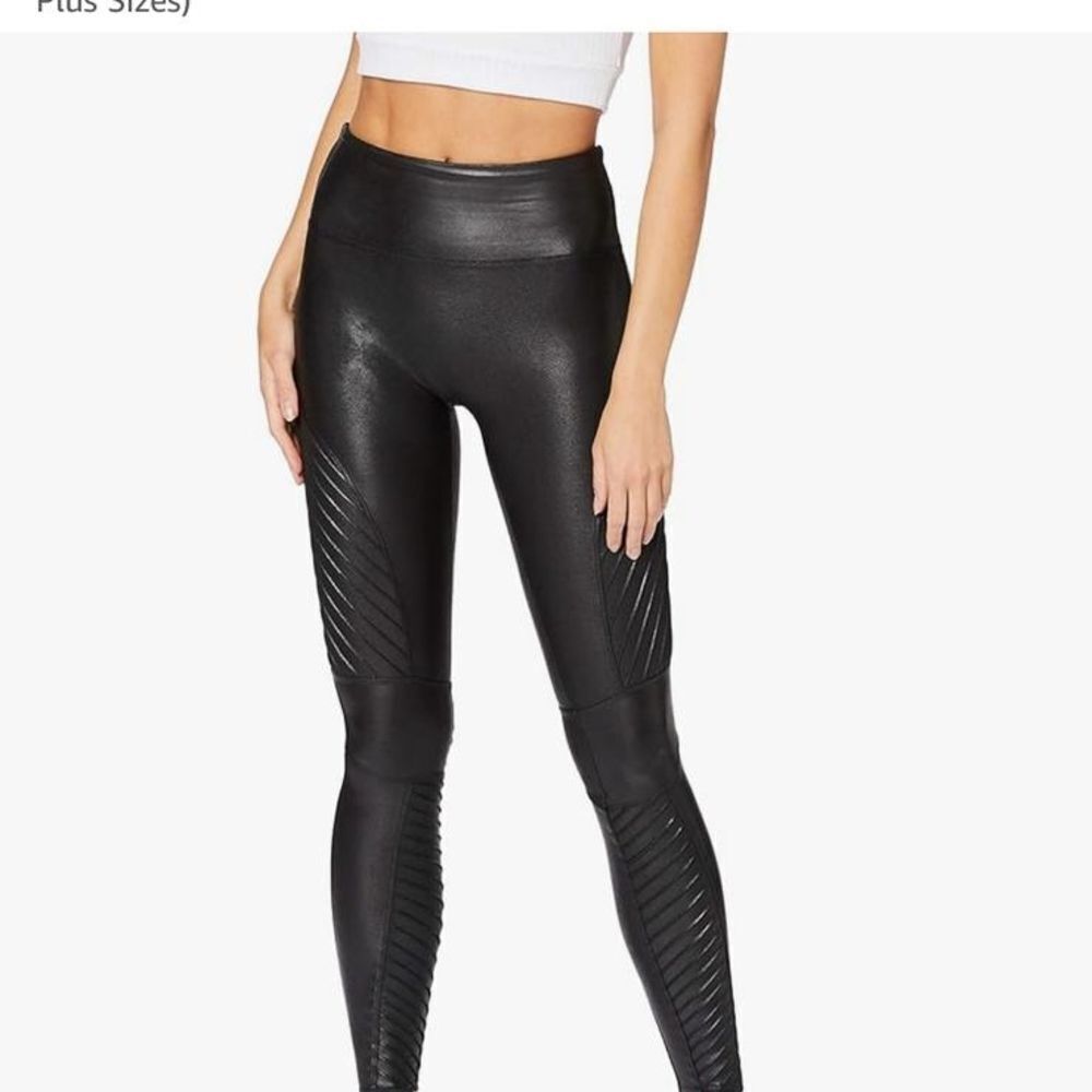 SPANX Black Faux Leather Leggings